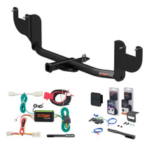 2017 - 2018 Hyundai Elantra Sedan (Excluding Limited), with factory recovery loop Curt 1-1/4" Class 1 Trailer Tow Hitch + 5-Flat Wiring Kit Tow Boat/Utility Trailer with Surge Brakes 11424