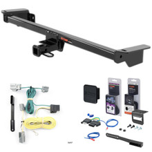 14 - 19 Ford Fiesta Sedan Curt 1-1/4" Class 1 Trailer Tow Hitch + 5-Flat Wiring Kit Tow Boat/Utility Trailer with Surge Brakes 11369