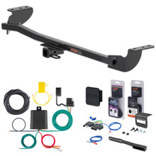 05 - 06 Saab 9-2X Curt 1-1/4" Class 1 Trailer Tow Hitch + 5-Flat Wiring Kit Tow Boat/Utility Trailer with Surge Brakes 11497