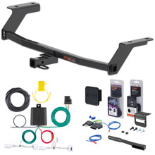 19 - 24 Mazda 3 Hatchback Curt 1-1/4" Class 1 Trailer Tow Hitch + 5-Flat Wiring Kit Tow Boat/Utility Trailer with Surge Brakes 11633