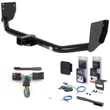 07 - 09 Chrysler Aspen Curt 2" Class 3 Trailer Tow Hitch + 5-Flat Wiring Kit Tow Boat/Utility Trailer with Surge Brakes 13296