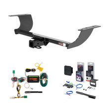2012 - 2016 Dodge Charger Curt 2" Class 3 Trailer Tow Hitch + 5-Flat Wiring Kit Tow Boat/Utility Trailer with Surge Brakes 13093