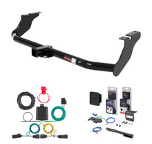 2009 - 2019 Ford Flex Without dual exhaust Curt 2" Class 3 Trailer Tow Hitch + 5-Flat Wiring Kit Tow Boat/Utility Trailer with Surge Brakes 13551