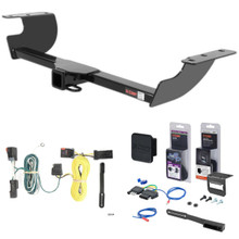 06 - 10 Dodge Charger Curt 2" Class 3 Trailer Tow Hitch + 5-Flat Wiring Kit Tow Boat/Utility Trailer with Surge Brakes 13465