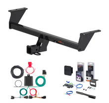 2020 - 2022 Nissan Rogue Sport Curt 2" Class 3 Trailer Tow Hitch + 5-Flat Wiring Kit Tow Boat/Utility Trailer with Surge Brakes 13377-1