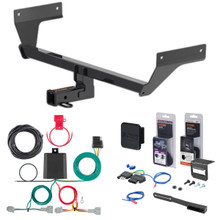 21 - 24 Nissan Rogue Curt 2" Class 3 Trailer Tow Hitch + 5-Flat Wiring Kit Tow Boat/Utility Trailer with Surge Brakes 13471