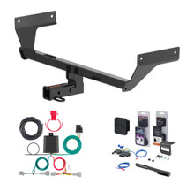 2021 - 2026 Nissan Rogue Curt 2" Class 3 Trailer Tow Hitch + 5-Flat Wiring Kit Tow Boat/Utility Trailer with Surge Brakes 13471
