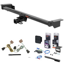 11 - 13 Ford Fiesta Sedan Curt 1-1/4" Class 1 Trailer Tow Hitch + 5-Flat Wiring Kit Tow Boat/Utility Trailer with Surge Brakes 11369