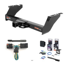 2000 - 2002 Dodge Ram 2500 Excluding roll pan bumper Curt 2" Class 5 Trailer Tow Hitch + 5-Flat Wiring Kit Tow Boat/Utility Trailer with Surge Brakes 15300