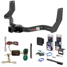 96 - 04 Nissan Pathfinder Curt 2" Class 3 Trailer Tow Hitch + 5-Flat Wiring Kit Tow Boat/Utility Trailer with Surge Brakes 13156