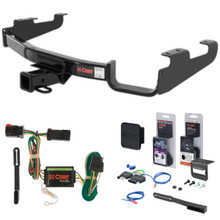 01 - 03 Dodge Grand Caravan Excluding Stow 'n Go and Sport Curt 2" Class 3 Trailer Tow Hitch + 5-Flat Wiring Kit Tow Boat/Utility Trailer with Surge Brakes 13362