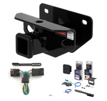2000 - 2008 Dodge Ram 1500 Excluding factory receiver Curt 2" Class 3 Trailer Tow Hitch + 5-Flat Wiring Kit Tow Boat/Utility Trailer with Surge Brakes 13333