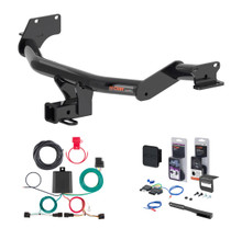 2023 - 2024 Hyundai Palisade Curt 2" Class 3 Trailer Tow Hitch + 5-Flat Wiring Kit Tow Boat/Utility Trailer with Surge Brakes 13427-1