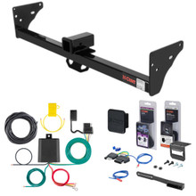 82 - 84 Chevrolet S10 With roll pan bumper Curt 2" Class 3 Trailer Tow Hitch + 5-Flat Wiring Kit Tow Boat/Utility Trailer with Surge Brakes 13920