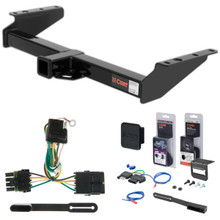 92 - 94 Chevrolet Blazer Full size Curt 2" Class 3 Trailer Tow Hitch + 5-Flat Wiring Kit Tow Boat/Utility Trailer with Surge Brakes 13029