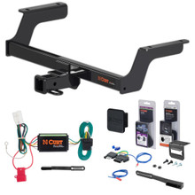18 - 24 Subaru Crosstrek Excluding hybrid Curt 2" Class 3 Trailer Tow Hitch + 5-Flat Wiring Kit Tow Boat/Utility Trailer with Surge Brakes 13382