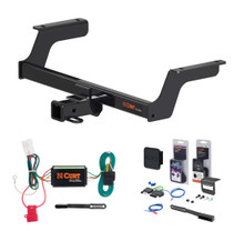 2018 - 2023 Subaru Crosstrek Excluding hybrid Curt 2" Class 3 Trailer Tow Hitch + 5-Flat Wiring Kit Tow Boat/Utility Trailer with Surge Brakes 13382