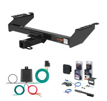 1973 - 1979 Ford F-100 Excluding 10" drop bumper, old body Curt 2" Class 4 Trailer Tow Hitch + 5-Flat Wiring Kit Tow Boat/Utility Trailer with Surge Brakes 14001
