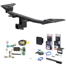 10 - 19 Ford Taurus Sedan Curt 2" Class 3 Trailer Tow Hitch + 5-Flat Wiring Kit Tow Boat/Utility Trailer with Surge Brakes 13379