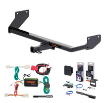 2017 - 2022 Hyundai Ioniq Excluding Electric or Plug-In Curt 1-1/4" Class 1 Trailer Tow Hitch + 5-Flat Wiring Kit Tow Boat/Utility Trailer with Surge Brakes 11486-1