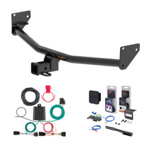 2024 - 2026 Hyundai Kona Excluding N Line or electric Curt 2" Class 3 Trailer Tow Hitch + 5-Flat Wiring Kit Tow Boat/Utility Trailer with Surge Brakes 13606