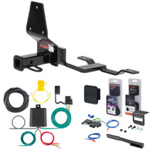 95 - 98 Saab 900 Convertible Curt 1-1/4" Class 1 Trailer Tow Hitch + 5-Flat Wiring Kit Tow Boat/Utility Trailer with Surge Brakes 11730