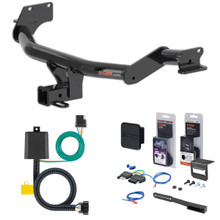 20 - 22 Hyundai Palisade Curt 2" Class 3 Trailer Tow Hitch + 5-Flat Wiring Kit Tow Boat/Utility Trailer with Surge Brakes 13427-2