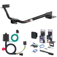 10 - 12 Hyundai Santa Fe Curt 2" Class 3 Trailer Tow Hitch + 5-Flat Wiring Kit Tow Boat/Utility Trailer with Surge Brakes 13073=4