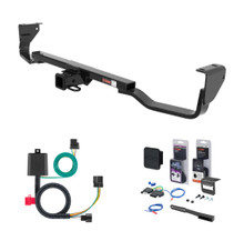 2007 - 2009 Hyundai Santa Fe Curt 2" Class 3 Trailer Tow Hitch + 5-Flat Wiring Kit Tow Boat/Utility Trailer with Surge Brakes 13538-5