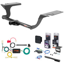 16 - 17 Hyundai Sonata Hybrid Only Curt 1-1/4" Class 1 Trailer Tow Hitch + 5-Flat Wiring Kit Tow Boat/Utility Trailer with Surge Brakes 11402