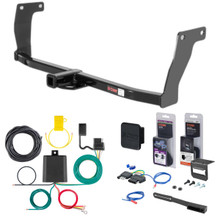 06 - 10 Hyundai Sonata Hybrid Only Curt 1-1/4" Class 1 Trailer Tow Hitch + 5-Flat Wiring Kit Tow Boat/Utility Trailer with Surge Brakes 11325