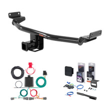 2016 - 2018 Hyundai Tucson Excluding Night Curt 2" Class 3 Trailer Tow Hitch + 5-Flat Wiring Kit Tow Boat/Utility Trailer with Surge Brakes 13240