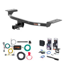 2012 - 2018 Ford Focus Sedan Curt 1-1/4" Class 1 Trailer Tow Hitch + 5-Flat Wiring Kit Tow Boat/Utility Trailer with Surge Brakes 11158