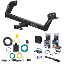 17 - 19 Ford Fusion Sport Curt 1-1/4" Class 2 Trailer Tow Hitch + 5-Flat Wiring Kit Tow Boat/Utility Trailer with Surge Brakes 12164