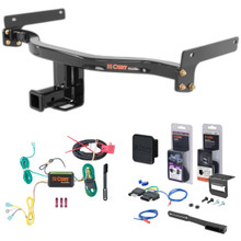 15 - 19 Lincoln MKC Curt 2" Class 3 Trailer Tow Hitch + 5-Flat Wiring Kit Tow Boat/Utility Trailer with Surge Brakes 13194