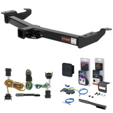 00 - 03 Ford E-250 Curt 2" Class 4 Trailer Tow Hitch + 5-Flat Wiring Kit Tow Boat/Utility Trailer with Surge Brakes 14055