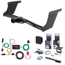 2019 Ford Escape Excluding S Curt 2" Class 3 Trailer Tow Hitch + 5-Flat Wiring Kit Tow Boat/Utility Trailer with Surge Brakes 13131