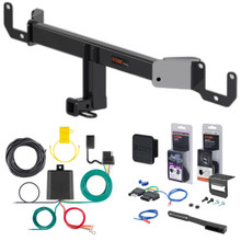 2017 Chevrolet Cruze Sedan, diesel Curt 1-1/4" Class 1 Trailer Tow Hitch + 5-Flat Wiring Kit Tow Boat/Utility Trailer with Surge Brakes 11492