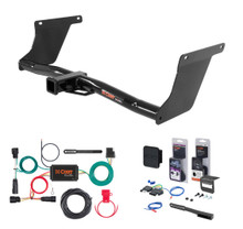 2017 - 2018 Ford Escape Excluding S & SE Models Curt 2" Class 3 Trailer Tow Hitch + 5-Flat Wiring Kit Tow Boat/Utility Trailer with Surge Brakes 13131