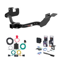 2008 - 2011 Mazda Tribute Without factory 1-1/4" receiver hitch Curt 2" Class 3 Trailer Tow Hitch + 5-Flat Wiring Kit Tow Boat/Utility Trailer with Surge Brakes 13650