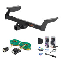2023 - 2024 Ford Escape Excluding PHEV Curt 2" Class 3 Trailer Tow Hitch + 5-Flat Wiring Kit Tow Boat/Utility Trailer with Surge Brakes 13454