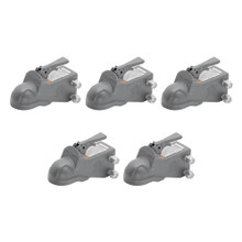 BULLDOG (5-Pack) Adjustable Coupler, 2-5/16 Inch Diameter, Wedge Latch, w/o Coupler Channel, 14,000 lbs. Capacity, Gray