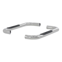 ARIES 3" Round Polished Stainless Side Bars, Select Jeep Wrangler YJ, TJ Step Nerf Bar Kit