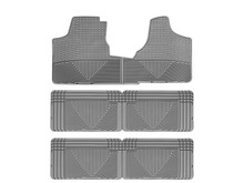 WeatherTech All Weather Floor Mats; Gray; Front Rear and Third Row W16GRW25GRW25GR
