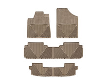 WeatherTech All Weather Floor Mats; Tan; Front Rear and Third Row WTCT120121122