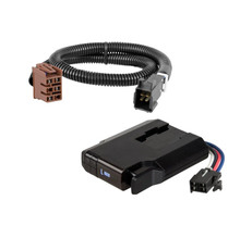 2003-2006 GMC Yukon XL 2500 CURT Venturer NEXT Time-Delay Trailer Brake Controller Plug & Play Bundle - Low Profile, Adjustable, 1-3 Axles 51116