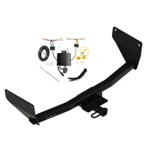 2019-2024 Toyota RAV4 Draw-Tite Class 2 Trailer Hitch, 1-1/4 Inch Square Receiver Bundle w/ Plug-n-Play T-One Wiring Harness