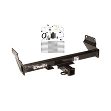 2014-2021 Jeep Grand Cherokee w/OEM Tow Hook, Except w/ECODiesel Engine Draw-tite Class 3 Trailer Hitch, 2 Inch Square Receiver Bundle w/ Plug-n-Play T-One Wiring Harness