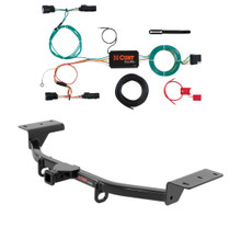 2015 - 2018 Ford Focus Hatchback, ST Curt 1-1/4", Class 1 Trailer Tow Hitch + 4-flat Wiring Kit 11431