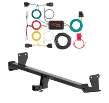 2018 - 2021 Hyundai Kona Excluding electric Curt 1-1/4", Class 1 Trailer Tow Hitch + 4-flat Wiring Kit 11529